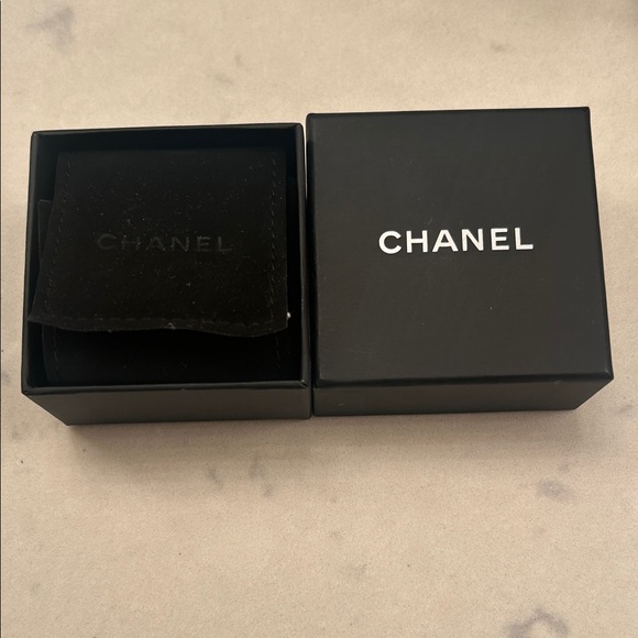 CHANEL Black and Silver Crystal Earrings - Picture 8 of 9